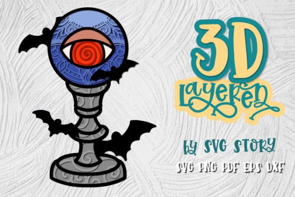 3D Layered Halloween Design SVG for Laser Cutting