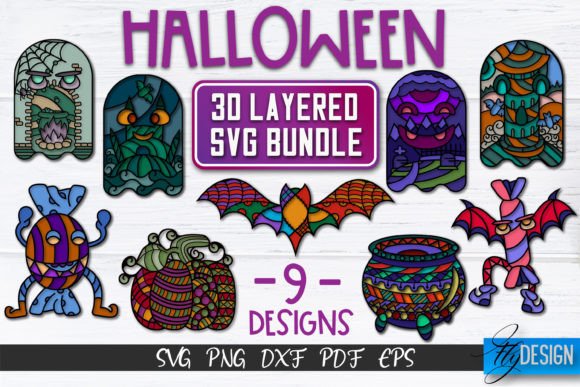 3D Layered Halloween SVG Bundle Spooky