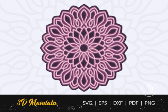 3D Layered Mandala Design Cut File