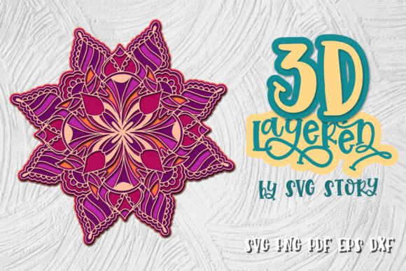 3D Mandala 15 SVG Design Yoga