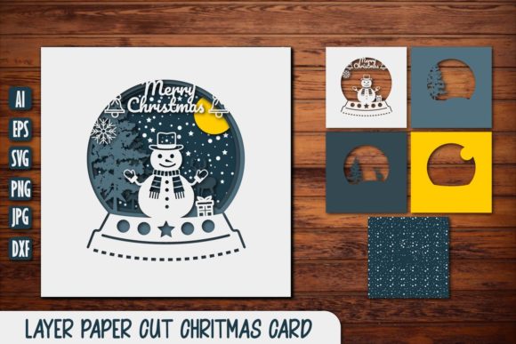 3D SVG Christmas Card Design