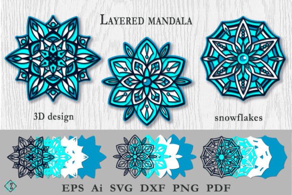 3D SVG Snowflake Design for Christmas Branding