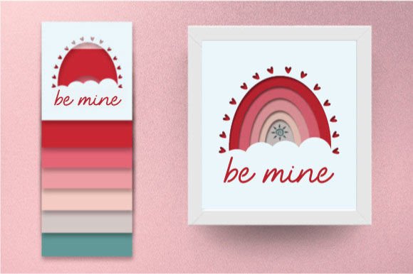 Boho Rainbow Shadow Box Design