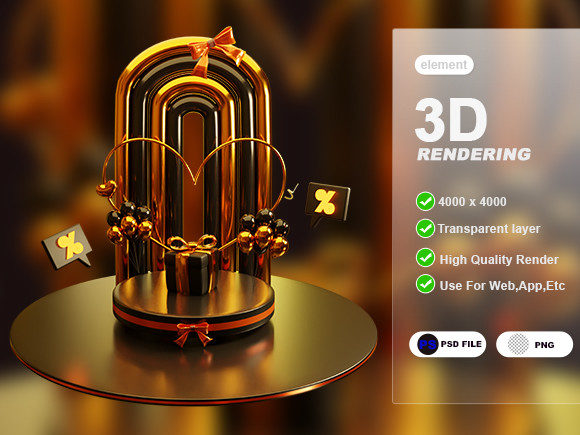 Discount Offer Luxury Gold 3d Podium