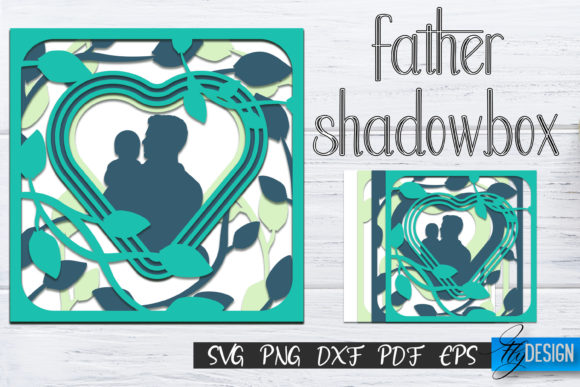 Father's Day Shadow Box SVG, Crafts & Graphics