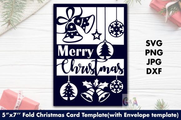 Merry Christmas Card 3D SVG