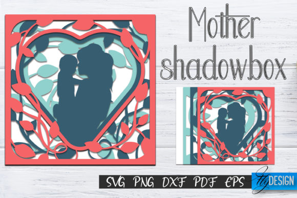 Mother's Day Shadow Box SVG, Mom SVG V.1