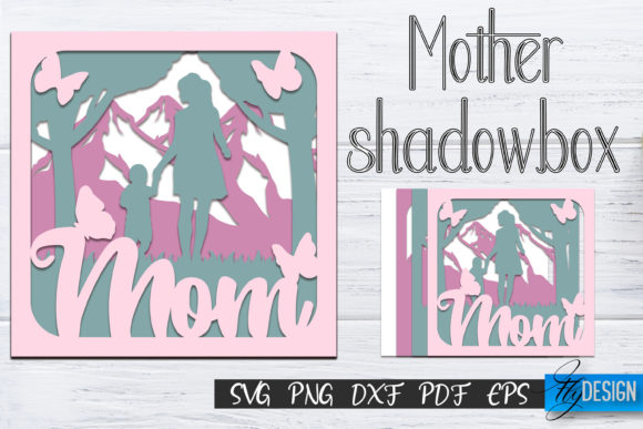 Mother's Day Shadow Box SVG, Mom SVG V.2