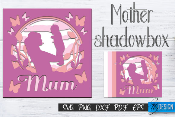 Mother's Day Shadow Box SVG, Mom SVG V.3