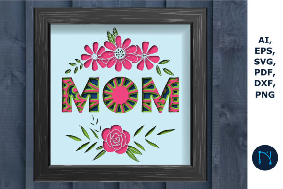 Mother’s Day Shadow Box 3D SVG