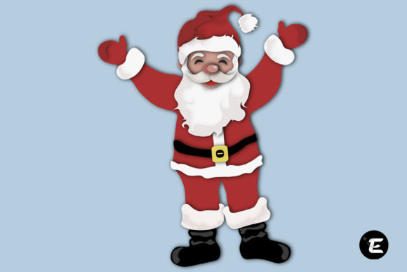 Santa Claus 3D Svg Graphics