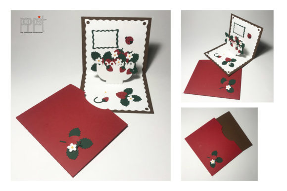 Strawberries Pop Up 3D SVG Paper Flowers